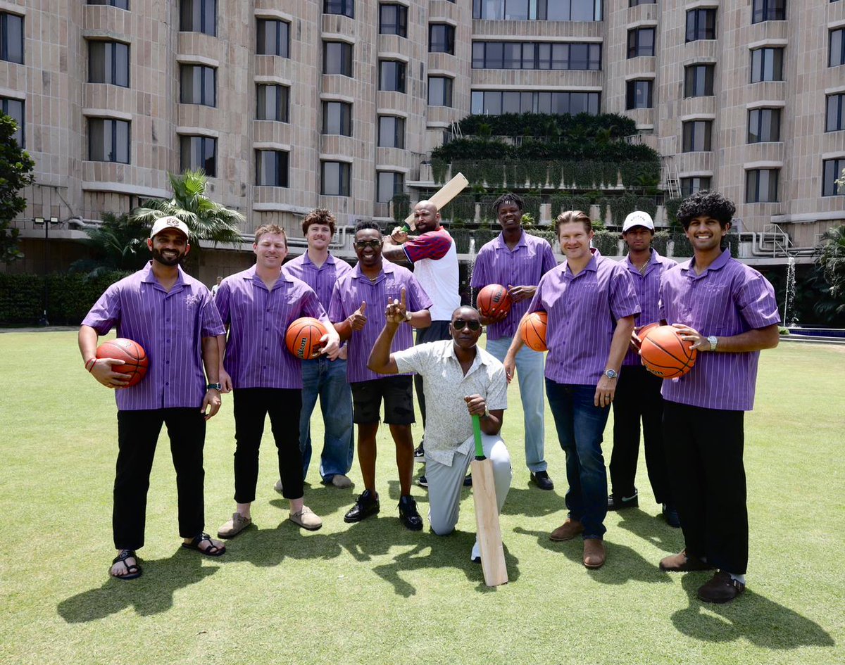 KKR × NBA 🔥 

- NBA Legends Isiah Thomas &amp; DeMarcus Cousins playing Cricket with KKR.

The Brand of Kolkata Knight Riders is growing across the World.