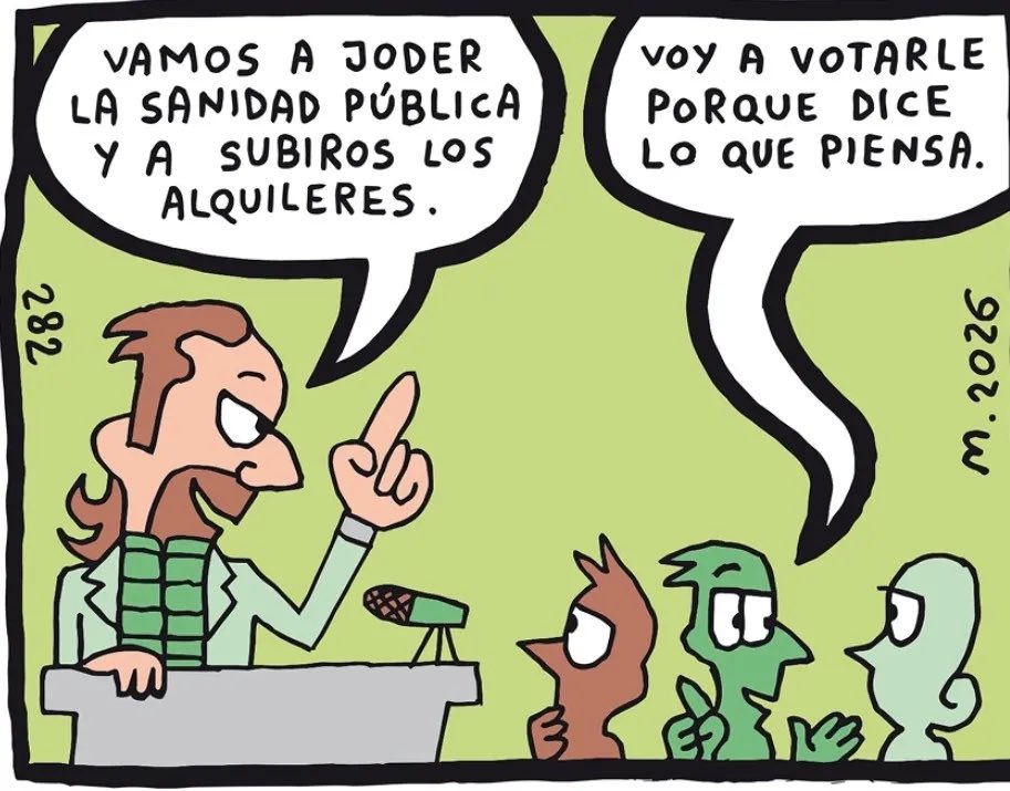Parecería mentira si no fuera verdad, muchos ciudadanos votan con ese criterio, en contra incluso de sus intereses.
Están votando a una derecha que les perjudica.
Pero es lo que hay.