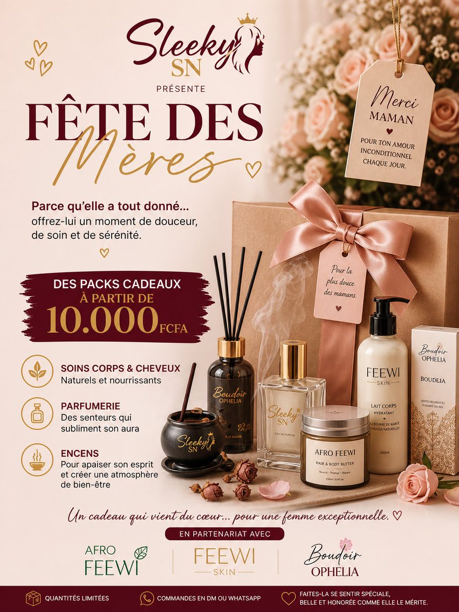 BoudoirOphelia's tweet photo. Parce qu’elle a tout donné…  
il est temps de lui offrir un moment rien qu’à elle 🤍  

Cette année, offre-lui plus qu’un cadeau…  
offre-lui une expérience de douceur, de soin et de sérénité 💆🏽‍♀️  

🎁 Des packs cadeaux à partir de 10.000 FCFA https://t.co/uRw3XlY9Xc