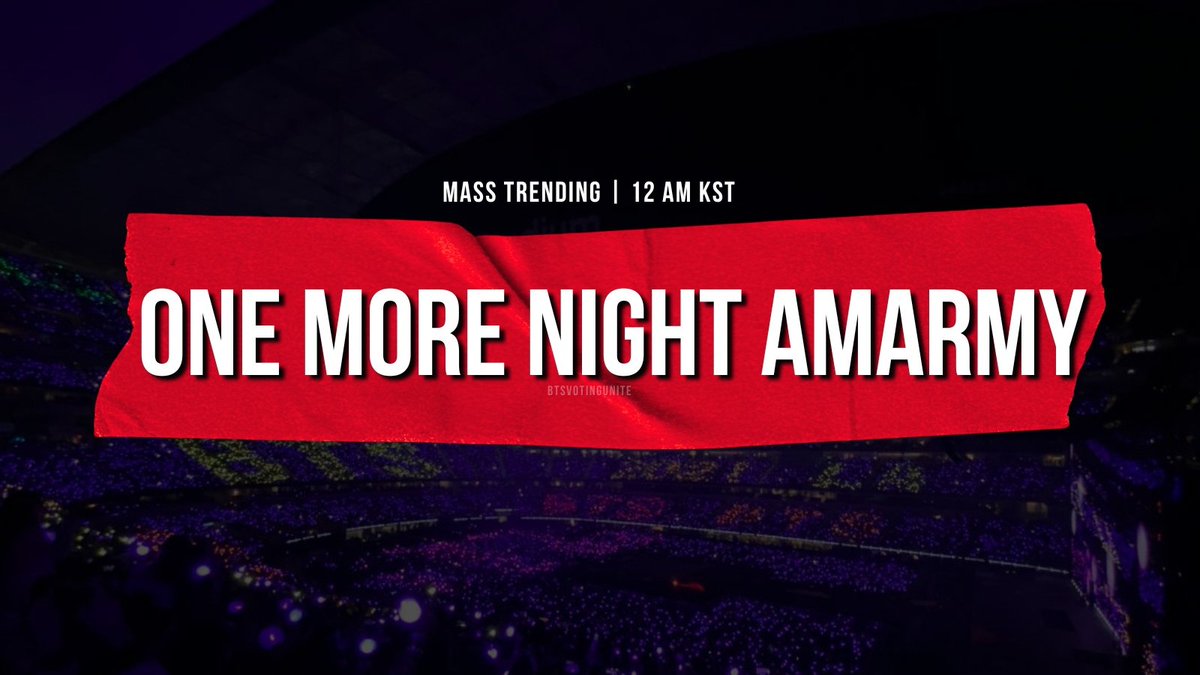 📢 MASS TRENDING STARTS — GET YOUR ACCOUNTS READY FOR MASS VOTING!! 

ONE MORE NIGHT AMARMY
ONE MORE NIGHT AMARMY
ONE MORE NIGHT AMARMY
ONE MORE NIGHT AMARMY
ONE MORE NIGHT AMARMY
ONE MORE NIGHT AMARMY