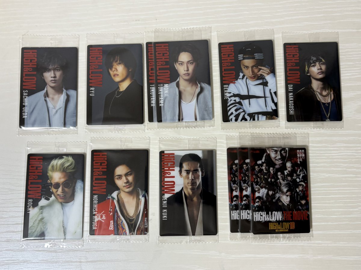 uzf9w's tweet photo. 【交換・譲渡】 HiGH＆LOW 10TH ANNIVERSARY ウエハース

譲⇢画像のもの

求⇢同異種 小田島有剣/塩野瑛久 or 200円/枚
小田島決まり次第 西川泰志/佐藤流司、高城司/吉野北人

✧郵送交換
✧小田島をお譲りいただける方は〜2まで抱き合わせ可
✧迷子を無くしたいためお返事お時間いただく場合あり https://t.co/iflXaPRlyn