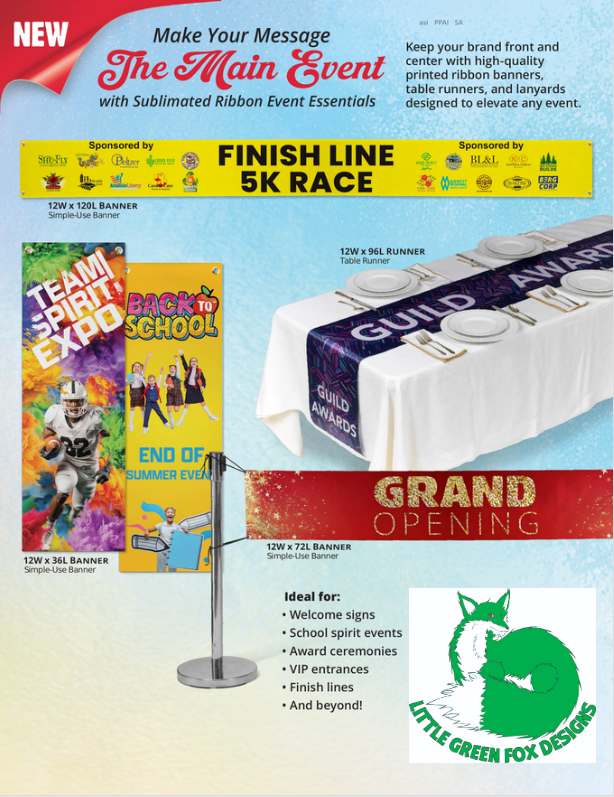 LGFoxDesigns's tweet photo. Keep your brand front and center with high-quality printed ribbon banners, table runners, and lanyards! Check it out here: For an order, quote or questions, message us! For more, go to: https://t.co/0McmcZiTvJ Let your day be amazing! https://t.co/E7HkpFqHVZ https://t.co/iDn2Enr2B9