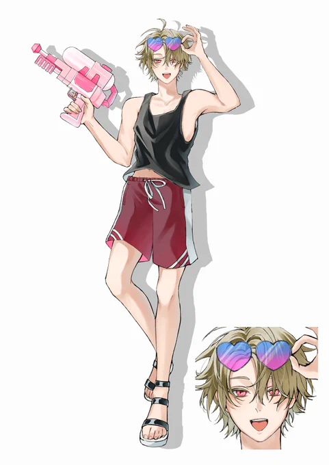 他の素敵な先生がかわいい女の子を描いているので、己は夏の爽やかメンズをば… ご希望に合わせて背景や差分なども製作可能です! キービジュだけじゃない、一枚絵やアイコン、サムネなどなどいろんな用途に使えちゃいますニョ～ん