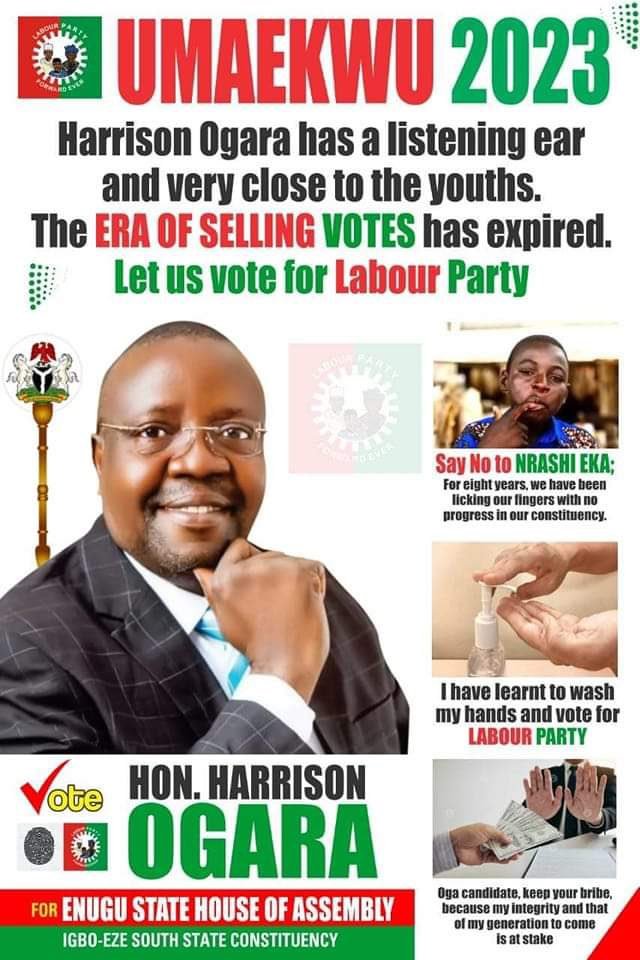 This is Harrison Ogara, the only Enugu State House of Assembly member still with the Labour Party.