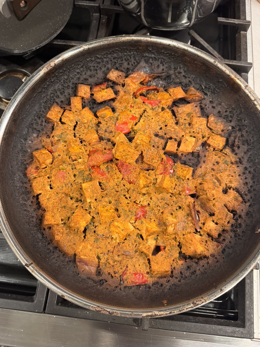 shethprerak's tweet photo. Okay this maximizing AI agents thing isn’t going well. Forgot to turn off the gas.

I now have one mediocre leadership review document, few diffs, and a burnt pan of Paneer Tikka Masala 😅 https://t.co/qw0V73Q6F5