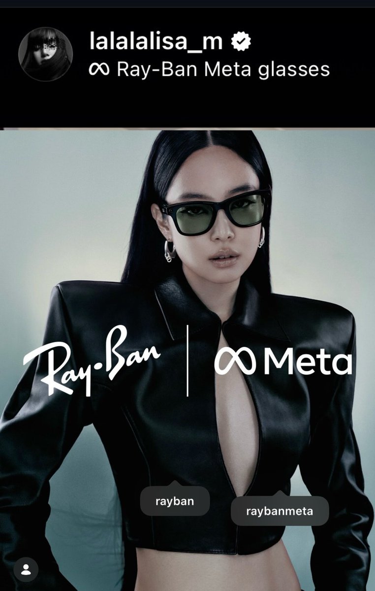 Suddenly I see the Ray-Ban Meta. Interesting JENLISA crumbs 😜