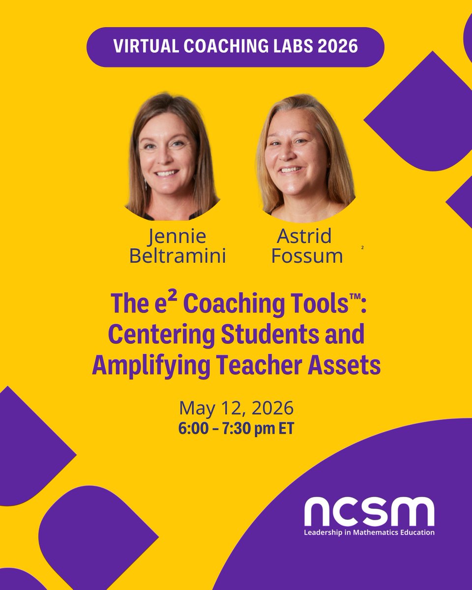 NCSM: Leadership in Mathematics Education tweet media