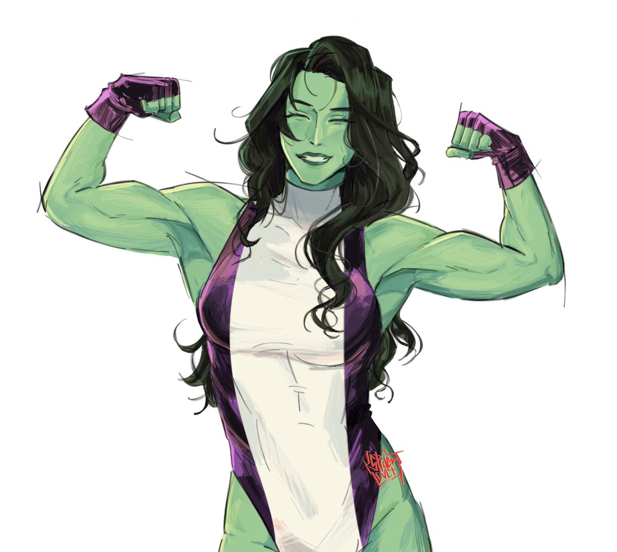spidercvlt's tweet photo. she-hulk warm up https://t.co/1N94pCZt8i