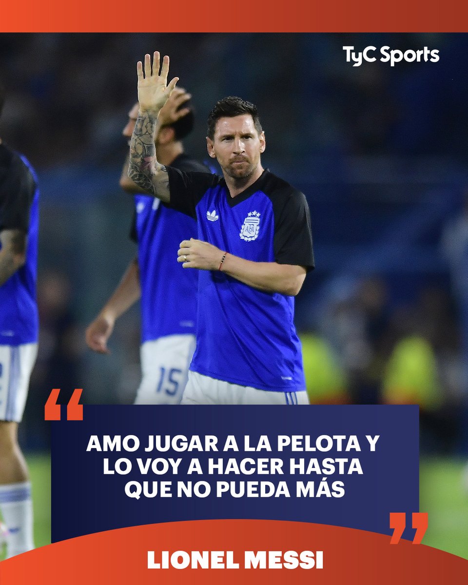 TyCSports's tweet photo. ¡NO TE CANSES NUNCA, LEO! 🙌🏻⚽

🎙️ Lo del Pollo https://t.co/wM7VOAhIsc