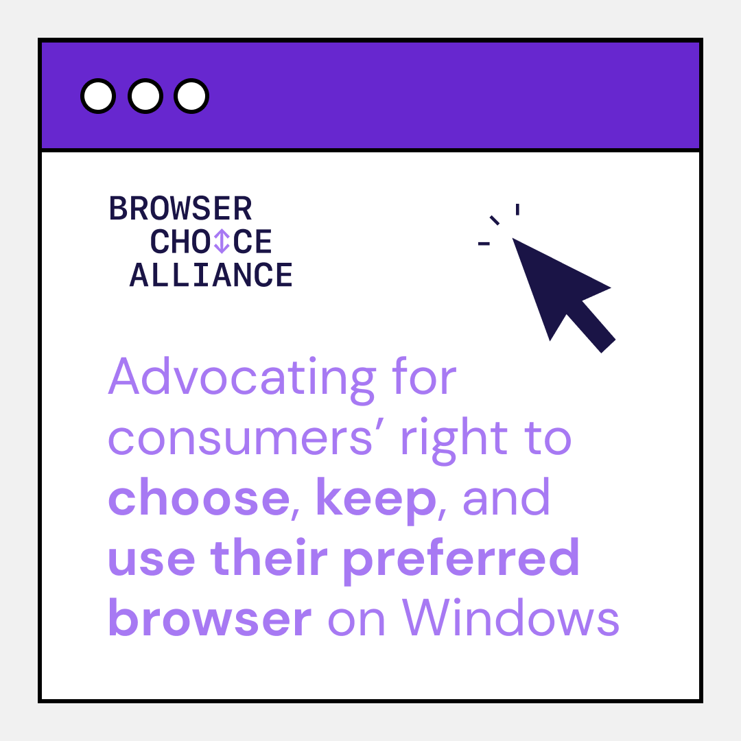 Browser Choice Alliance tweet media