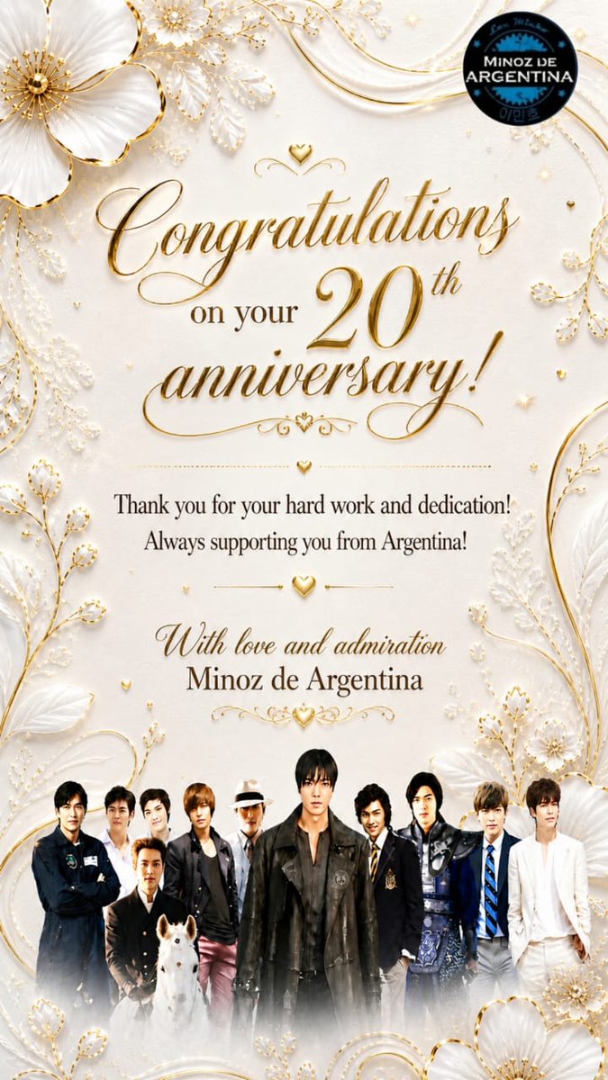 DCoreanos's tweet photo. #leeminho
#LMH_20th_debut_anniversary
#Happy_20th_Anniversary_MinHo
#Feliz_20do_aniversario_MinHo
#minozdeargentina
@ActorLeeMinHo @MinozDArgentina @MinozSabLatino https://t.co/Hj7d8WYqPi