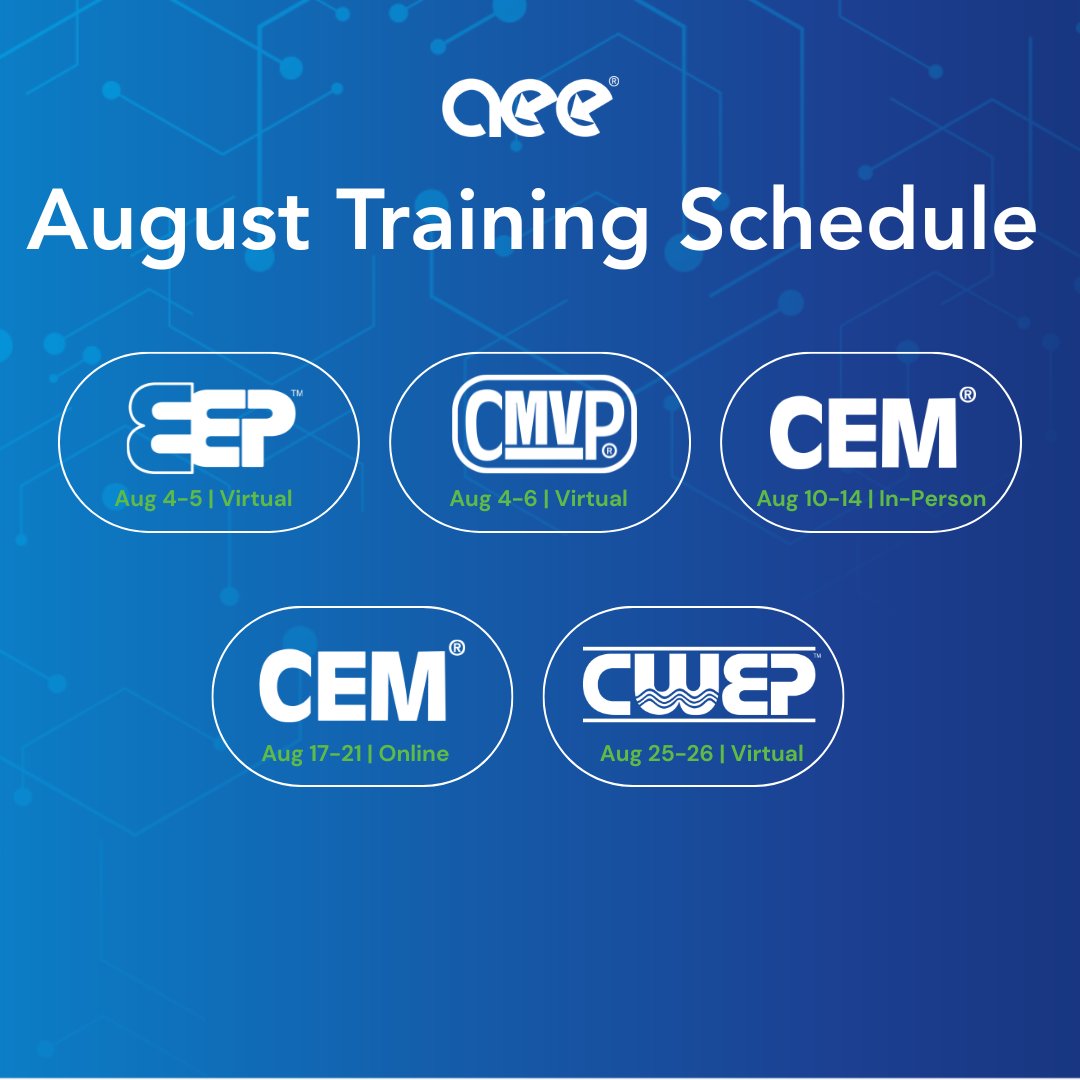 aeecenter's tweet photo. The professionals who stand out in energy aren't waiting, they're training. AEE's July and August schedule is packed with weekly courses in energy management and efficiency, and registration is open now. Your career won't grow on its own. This is how you make it happen! Find your course: https://t.co/eHGShN6RHl

*These courses are intended for US Participants only. 

#CEM #SolarEnergy #LightingEfficiency #EnergyManagement #CleanEnerg