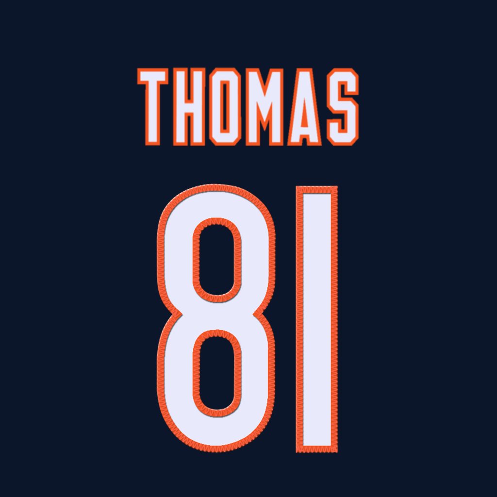cherry-brownwalnut様マディソンブルー　NUMBERING T Chicago Bears WR Zavion Thomas (@ftfzayy_) is wearing number 81