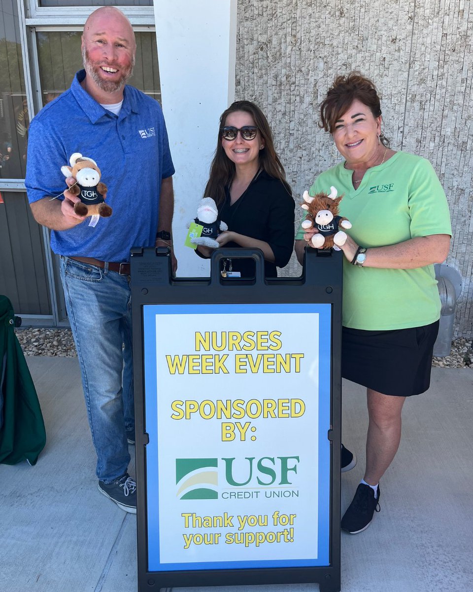 usffcu's tweet photo. Happy Nurses Week to all the incredible nurses out there!

Our team had such a great time visiting @TGHCares locations this week to celebrate the amazing people who care for others every single day.

Thank you for your compassion, dedication and care! https://t.co/N9xtti4SAl