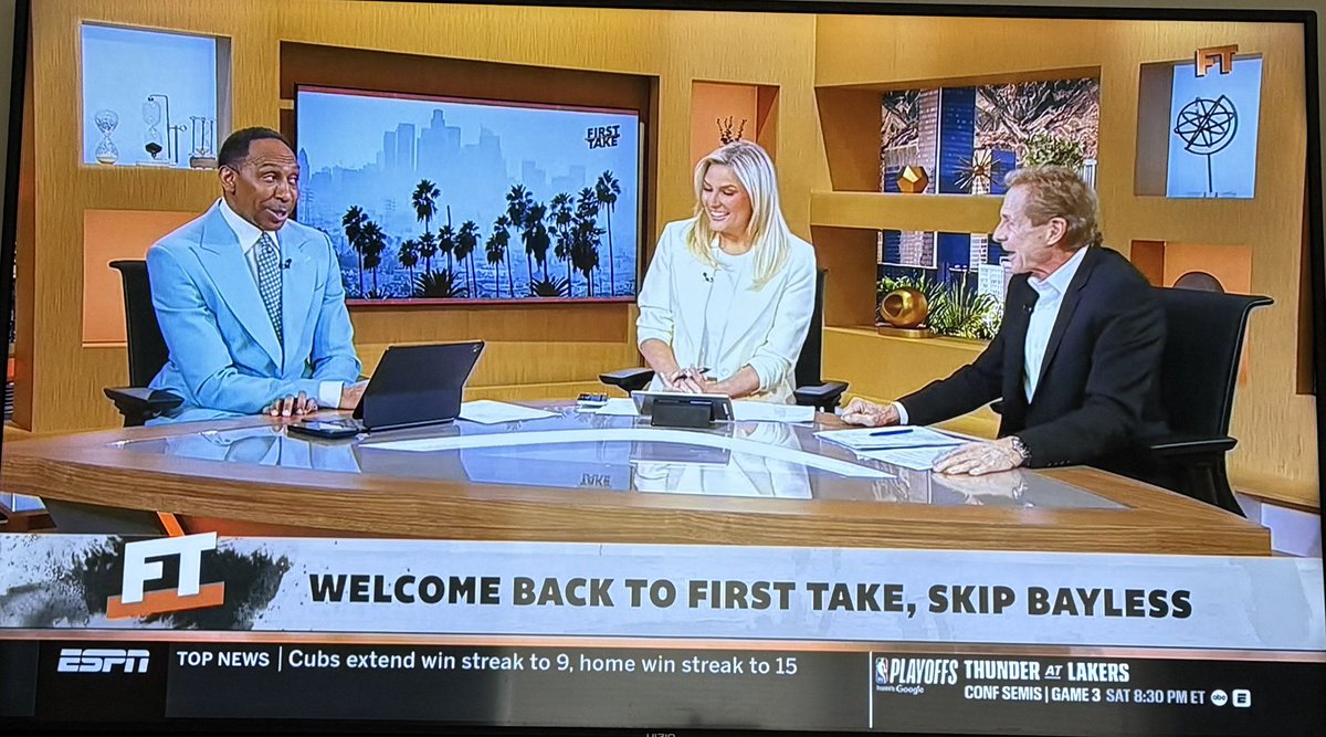 bucbabe39's tweet photo. I can not tell a lie! I miss seeing these two battle it out every day. @stephenasmith @RealSkipBayless ❤️💯 @FirstTake https://t.co/PFQJpxBzma