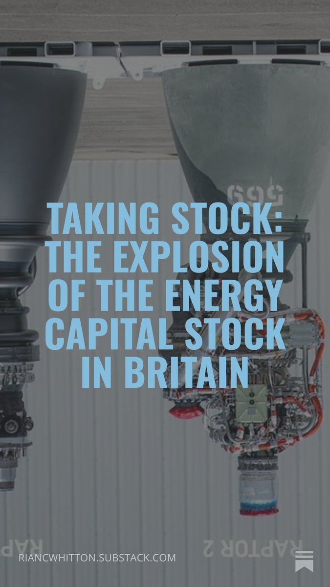 RianCFFWhitton's tweet photo. New Syn Post: The capital stock for manufacturing has withered on the vine. For electricity generation, it has exploded, but to no real benefit. 
 
Link below. https://t.co/fA9dzonrYI