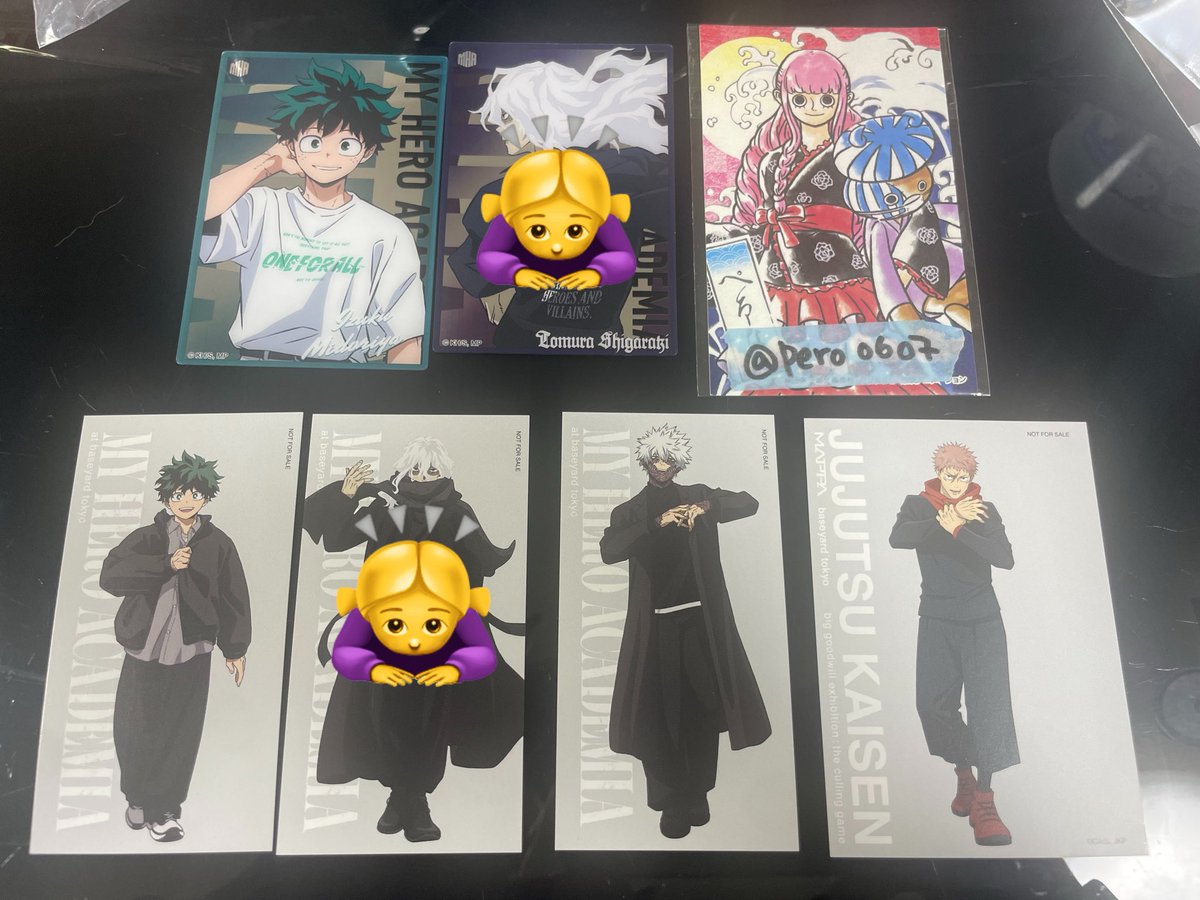 pero0607's tweet photo. 交換　ヒーローアカデミア　ヒロアカ　呪術廻戦　ベースヤード　メタルカード　特典

ヒロアカ
【譲】緑谷　荼毘
【求】トガ　爆豪

呪術
【譲】虎杖
【求】直哉

郵送での交換希望
難しいとは思いますがよろしくお願いします https://t.co/pnoNdOK90d