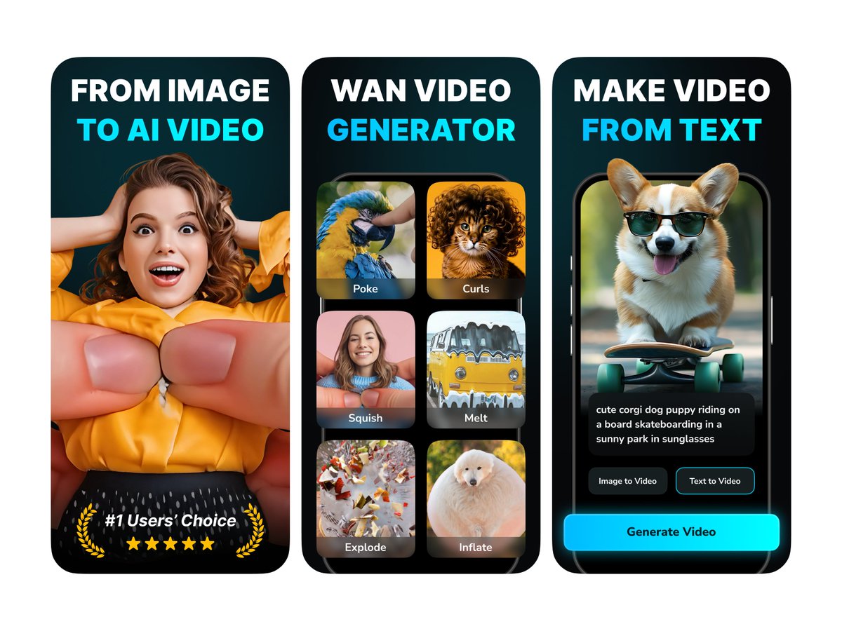 n1delka's tweet photo. App Store screenshot design for an AI video generator https://t.co/fJS8BKDDtW