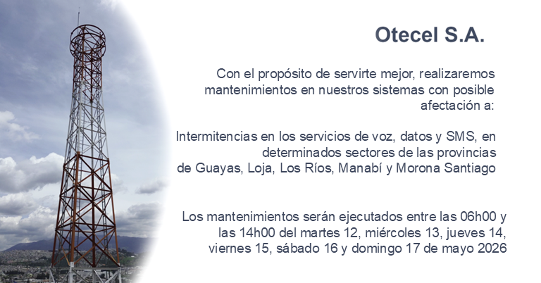 OtecelSA's tweet photo. Otecel S.A. a la ciudadanía https://t.co/w59W70Pnbb