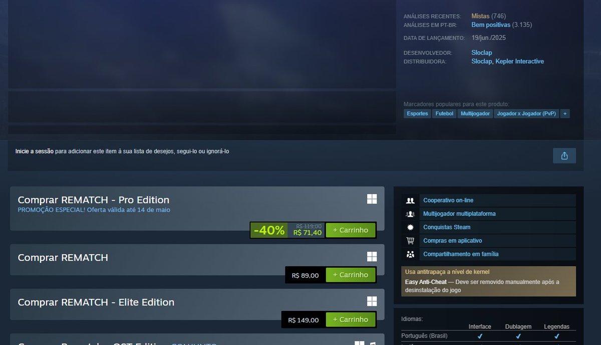 Todo dia um preço abusivo da PS Store Brasil tweet media