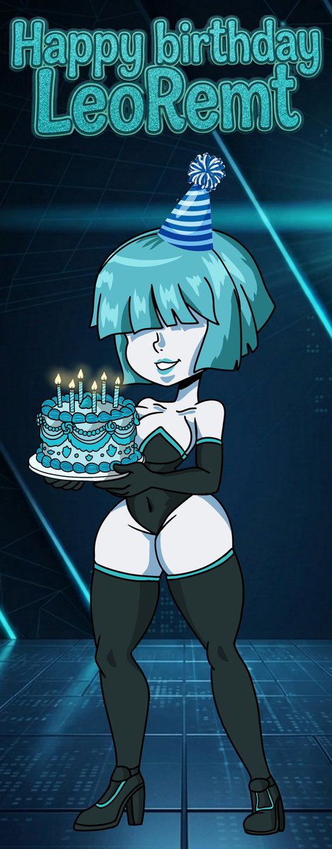 MARKOSLEON20's tweet photo. I wanted to make a drawing in tribute to my great friend @LeoremT. Happy birthday bro, have a great day! Here's a drawing of his OC Rem giving him a cake 🎂.I hope you enjoy your day. Hugs from afar and have a happy birthday!   🎉 https://t.co/LYbTs9D5fS