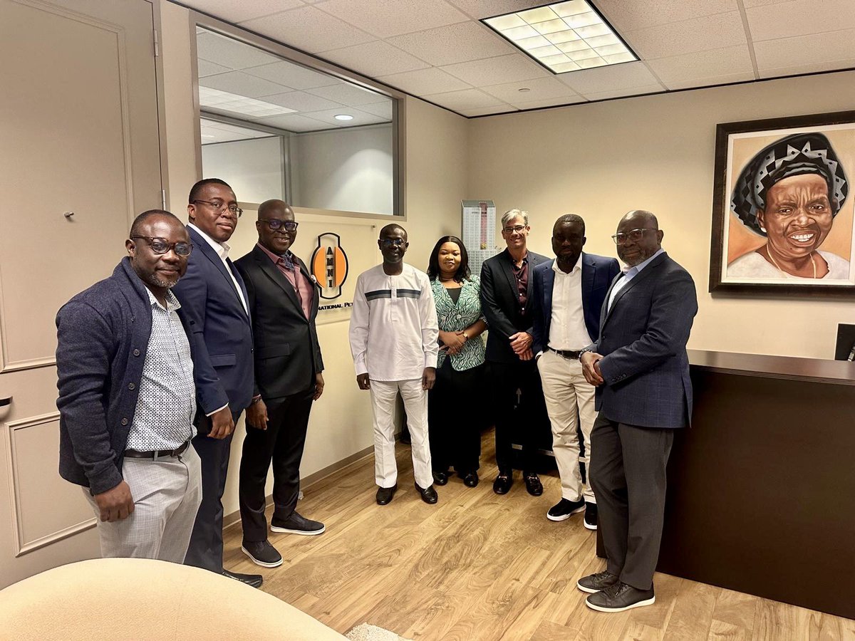 GNPCGhana's tweet photo. On the sidelines of #OTC2026, Our Deputy CEO, Finance, Commercial & Admin, Hamis Ussif, met with the leadership of #AMNI International Petroleum Development Company Limited in Houston.
Discussions focused on collaboration, project delivery, and specialised support services.
#Partnership #AfricaEnergy #EmpoweringDreams