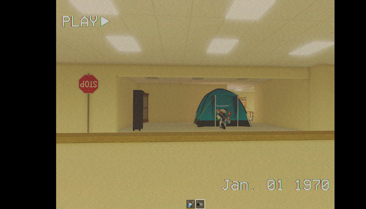 DevByHappy's tweet photo. I made a #Roblox game where you grab furniture from Cap'n Clarks (location from the movie) and bring it downstairs into the #Backrooms to decorate and survive. 
#RobloxDev https://t.co/9E12jC2AbQ