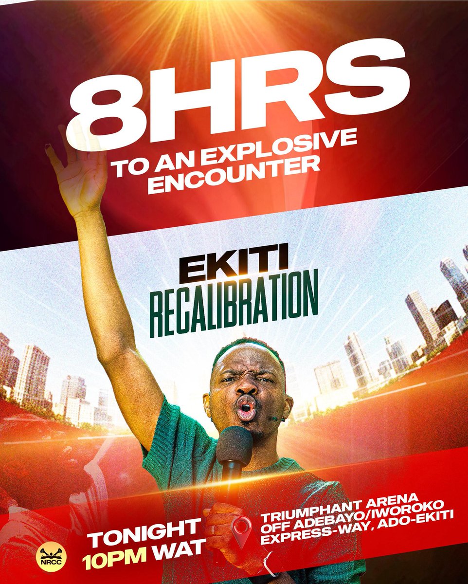 nrcc_adoekiti's tweet photo. Are you ready?
It's a few hours to the Explosion that is about to happen!
#recalibration #church #prayer #nrccglobal #apjsays https://t.co/VAJ7bhsMvH