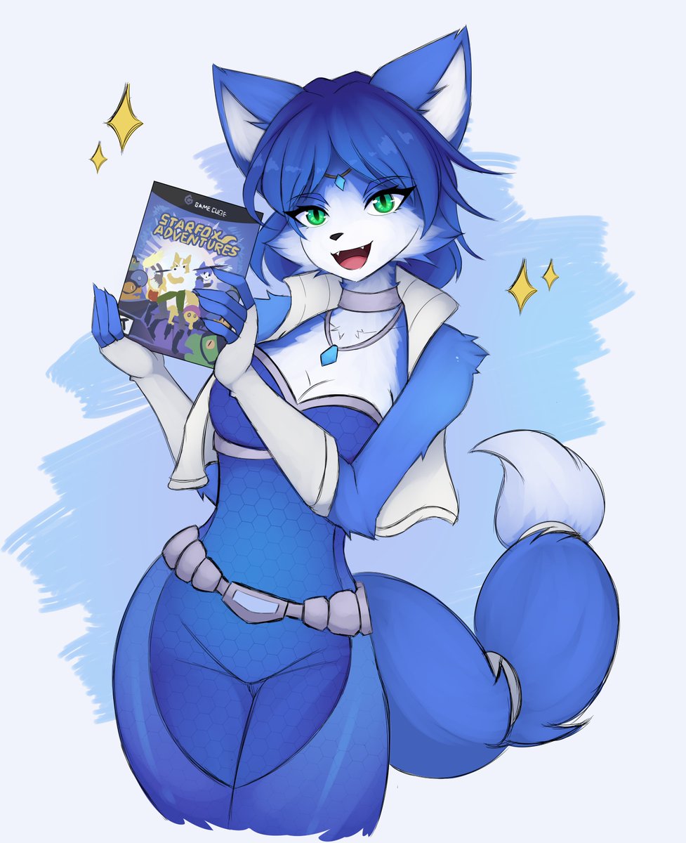 Krystal showing off Starfox Adventures!
#starfox #FurryFanart