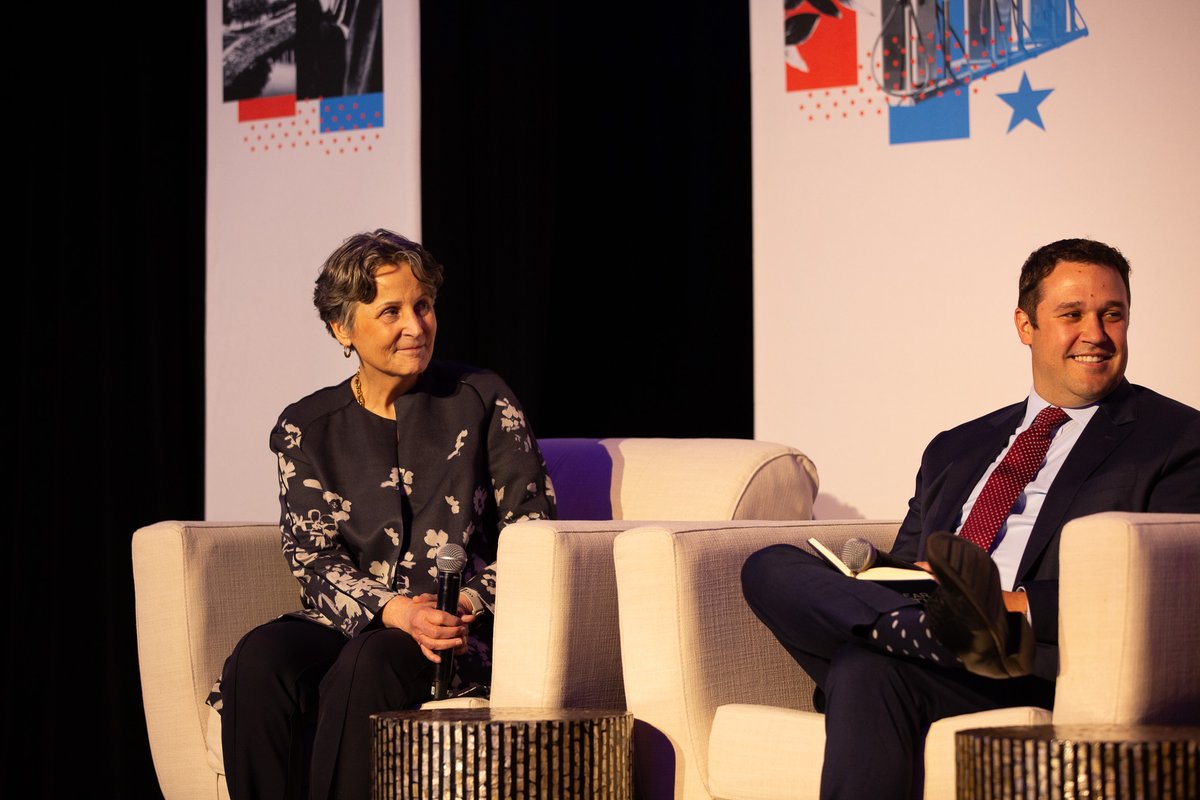 jharrell's tweet photo. The debate is no longer if clean energy matters, it's how we get it right. 

It was great to sit down with @audubonsociety's Dr. Elizabeth Gray and @CFR_org's Alice Hill at @ClimateGroup's US Leaders' Forum for a discussion on American energy leadership, national security and creating durable policy solutions.