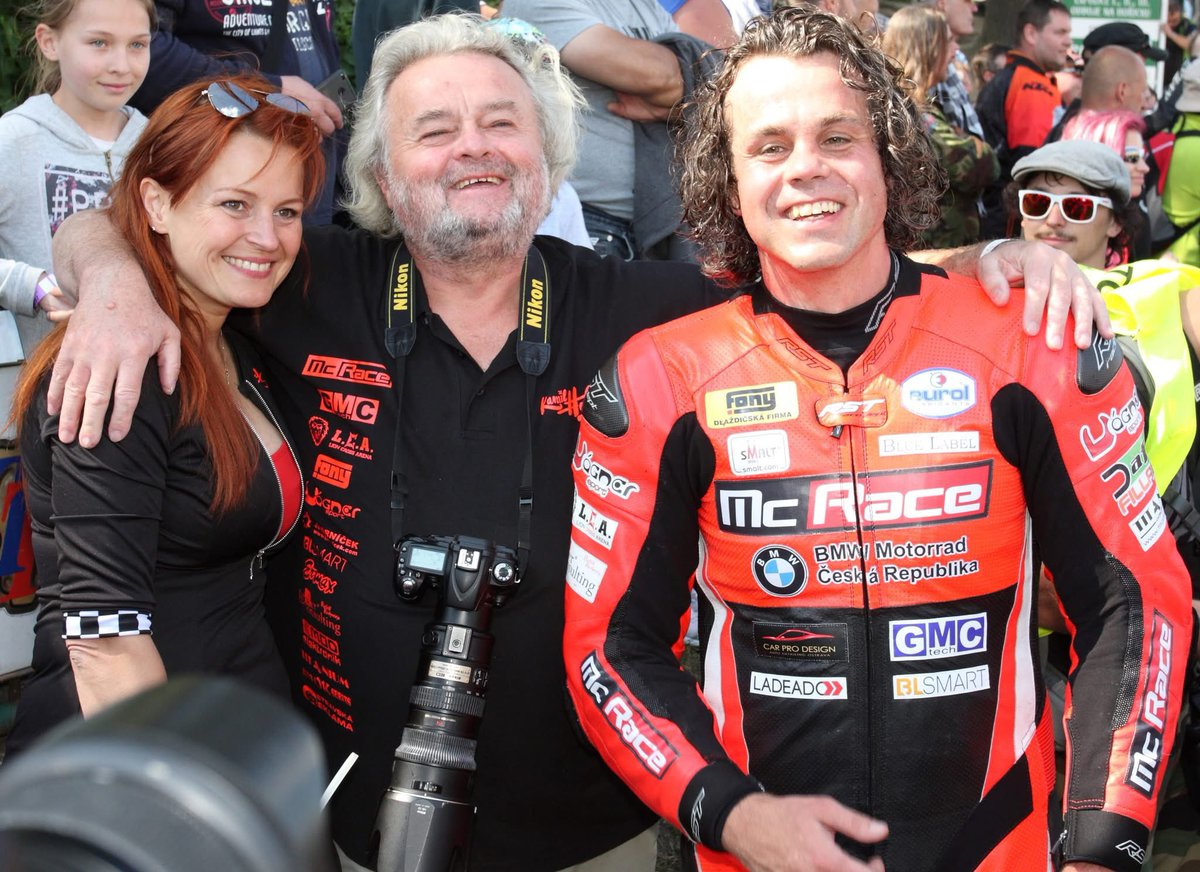 ManxGrandPrix's tweet photo. The Manx Motor Cycle Club would like to express its deepest condolences following the tragic passing of Kamil Holan after an accident at the North West 200.

Kamil will forever hold a special place in Manx Grand Prix history as the first rider from the Czech Republic to win a Manx Grand Prix race when he claimed victory in the 2012 Newcomers A Race. He went on to achieve an outstanding fifth place finish in the 2014 Senior Manx Grand Prix before progressing to compete at the Isle of Man TT between 2015 and 2018.  Alongside his success on the Mountain Course, Kamil also enjoyed many successful years competing in the International Road Racing Championship, especially at his home circuit of Horice.

Kamil was a valued part of our Manx Grand Prix family and a close friend of Manx Motor Cycle Club committee members. His passion, determination and friendly nature made him respected and admired by many within the road racing community.

Our thoughts and heartfelt sympathies are with Kamil’s long time partner Zanetta, his three daughters, his mother, brother and the rest of his family and friends, and all those affected by this devastating loss. With a cruel irony Kamil lost his father Ivo just two weeks ago. Ivo was Kamil’s greatest supporter throughout his career.

Rest in peace, Kamil and Ivo.