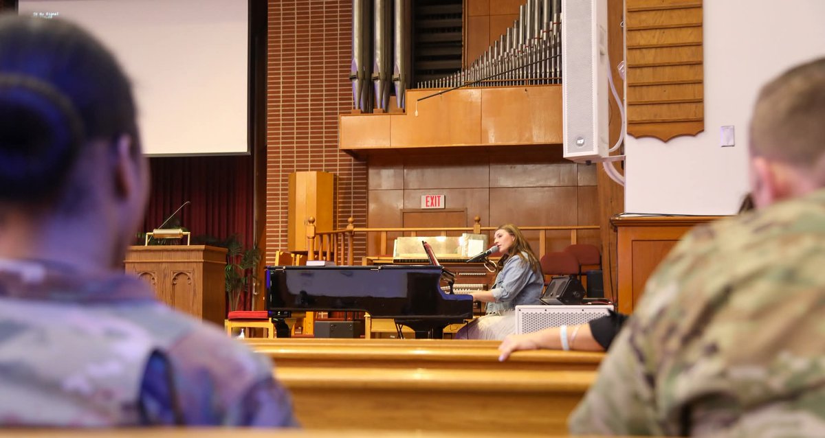99thDiv's tweet photo. Staff Sgt. Hallie Koches of the Army Reserve's 78th Army Band performed at the 99th RD SHARP Office's annual Sounds of Healing Concert for Sexual Assault Awareness and Prevention Month. If you or somebody you know is in need, call the 99th RD SHARP 24/7 Helpline at 609-410-7670. https://t.co/Qy5QkOBtYM