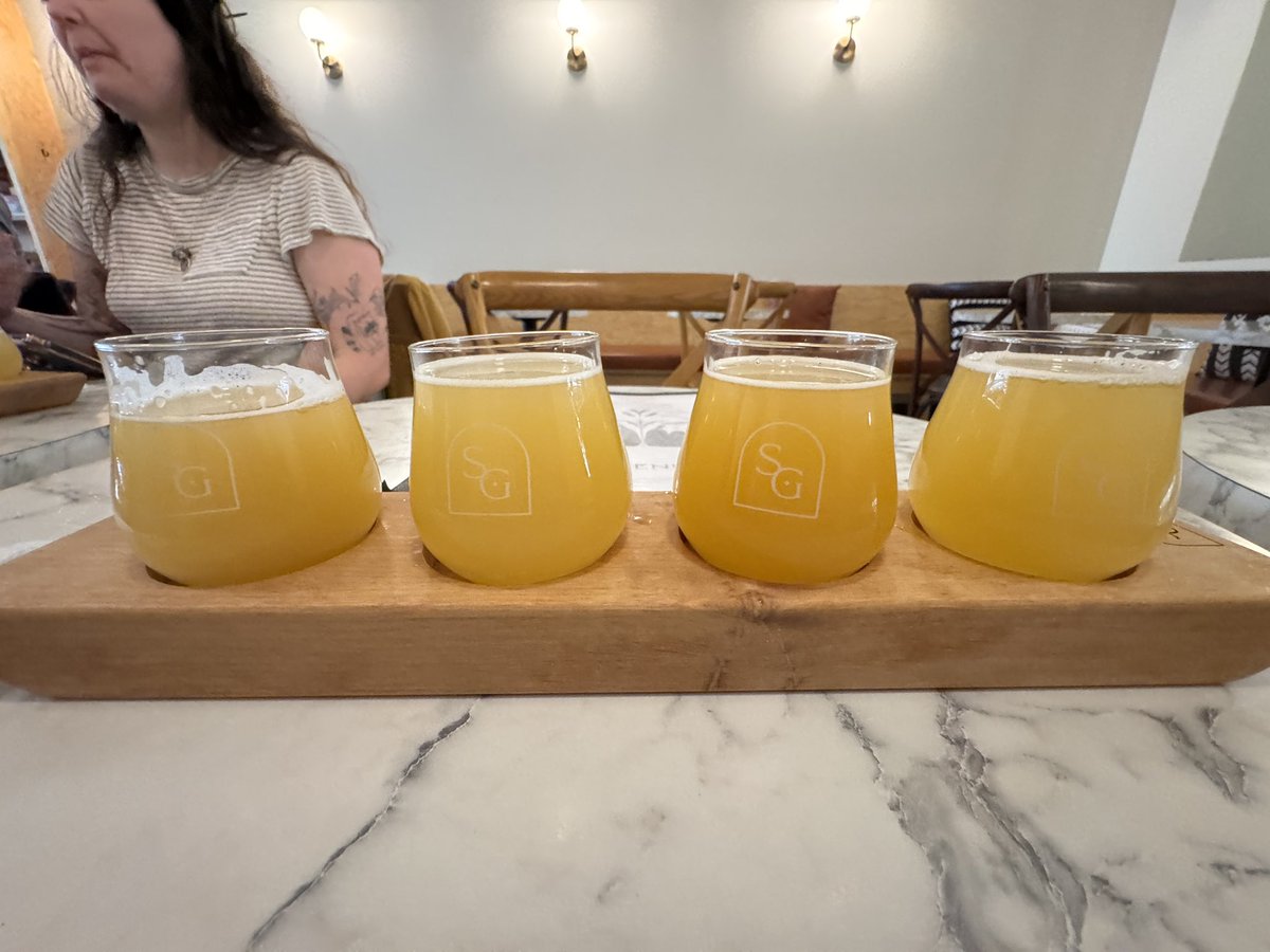 craftbrewjester's tweet photo. Brewstop #44 on the #questtobreak100in2026 was #smallgodsbrewing , we had a few cross overs of friends which made for an epic visit to one of our island faves https://t.co/MikkG7x6Xx