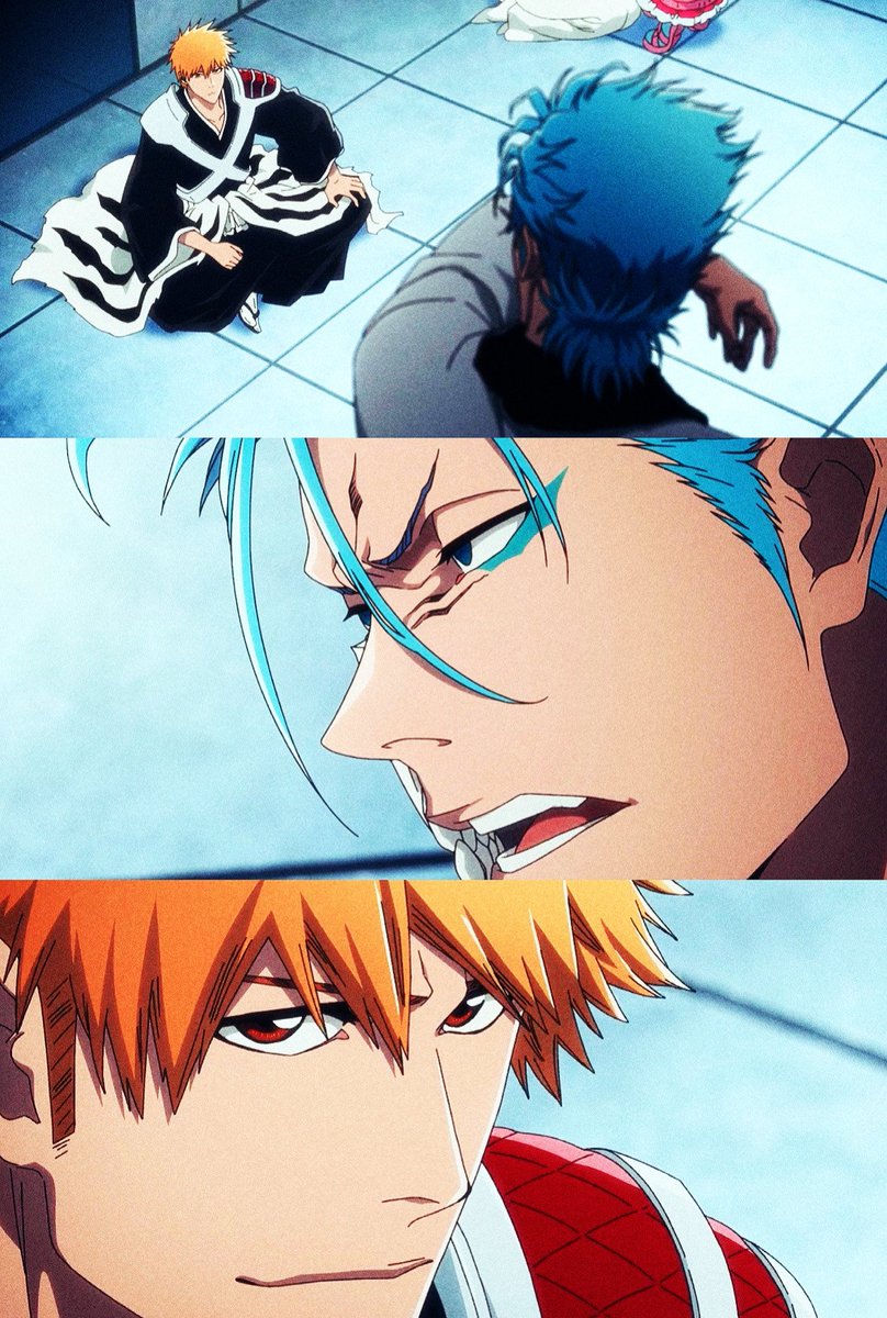 planetzzn's tweet photo. sometimes i comeback here and i cry a little bit because i love ichigo and grimmjow a little bit too much. https://t.co/EHR1g6FJ0Z