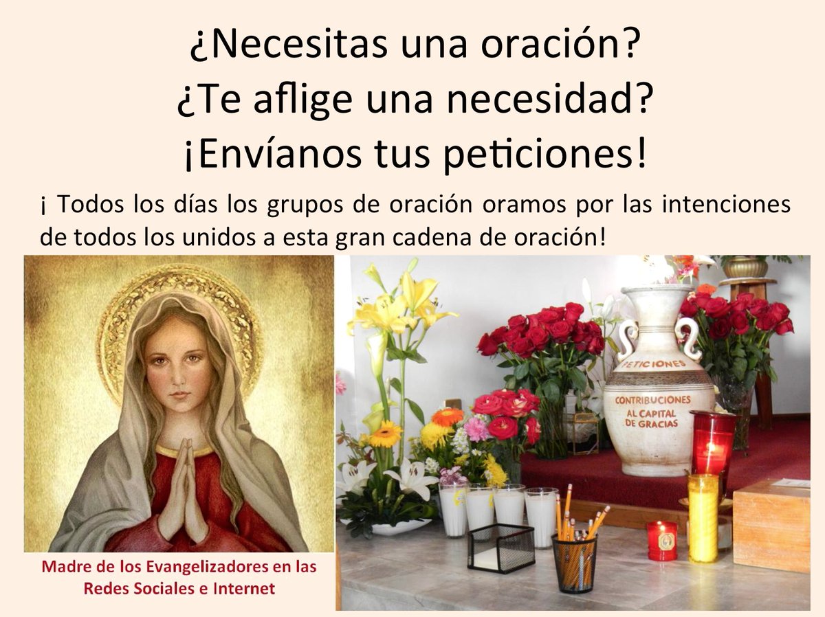 ¿Necesitas una oración? ¿Te aflige una necesidad? ¡Envíanos tus peticiones! Oramos diariamente por las peticiones enviadas: