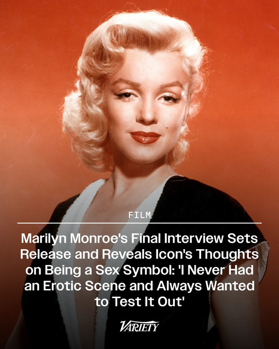 Marilyn Monroe embraced being a sex symbol in her final interview, which is set to be published in its entirety for the first time: 

“I’m going to be a symbol of something, so I’d rather have it be sex than some of the other things they’ve got symbols of. I think that sexuality