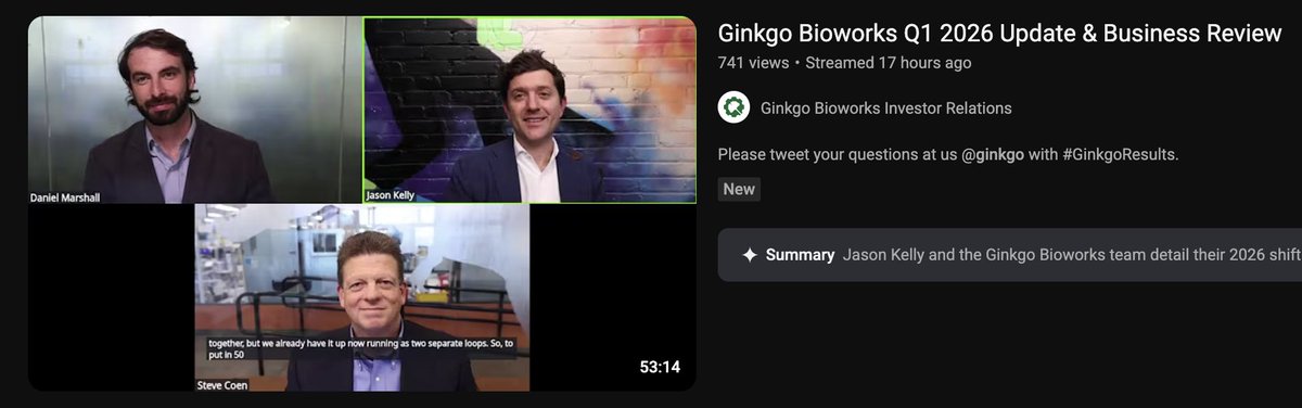 Ginkgo Bioworks tweet media