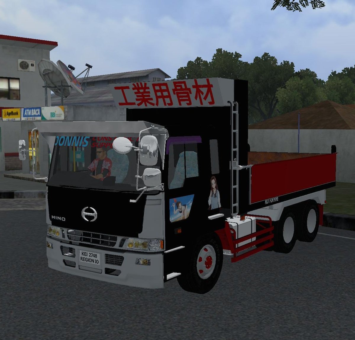 VR_Trucker24's tweet photo. Special semi-dekotora livery for the 1995 Hino Super Dolphin  Profia (SDP) KC-FS dump truck https://t.co/ipEmir0d7m