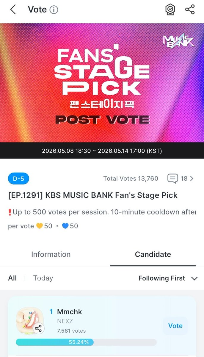 NEXZ_VOTES's tweet photo. ⏰ [On-going Voting]

Let's get #NEXZ #Mmchk more trophies 🏆🔥
1️⃣ Show Champion Ep.596 - Stage Champion 
‼️ Voting ends on May 9 at 10:59 PM KST
➡️ IDOL CHAMP: https://t.co/4IpZzQUeYa

2️⃣ Music Bank - Fans Stage Pick Post Vote
‼️ Voting ends on May 14 at 5 PM KST 
➡️ FANCAST: https://t.co/Qgxd5DtQRZ

#NEXZ_Mmchk #넥스지 #ネクスジ
@NEXZ_official