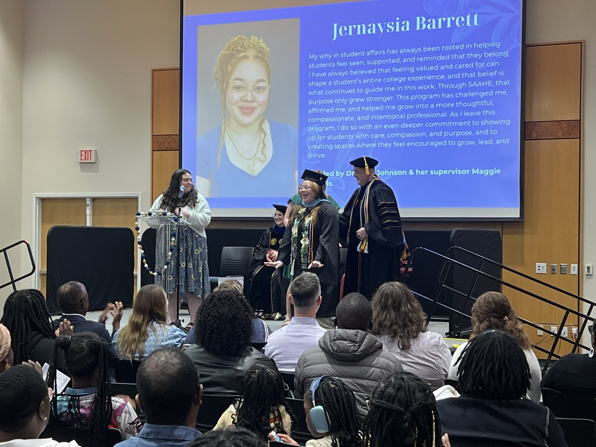 uncg_tehe's tweet photo. We had a wonderful celebration at the SAAHE Hooding Ceremony yesterday honoring our Student Affairs Administration in Higher Education graduates. We are proud of their accomplishments and excited for their future impact in higher education. @UNCGSchoolofEdu #uncggrad https://t.co/4W2asOWBJ9