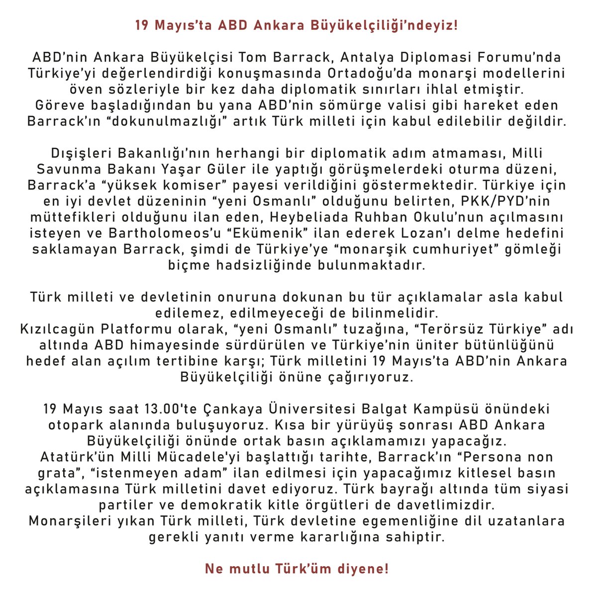 Kızılcagün Platformu tweet media