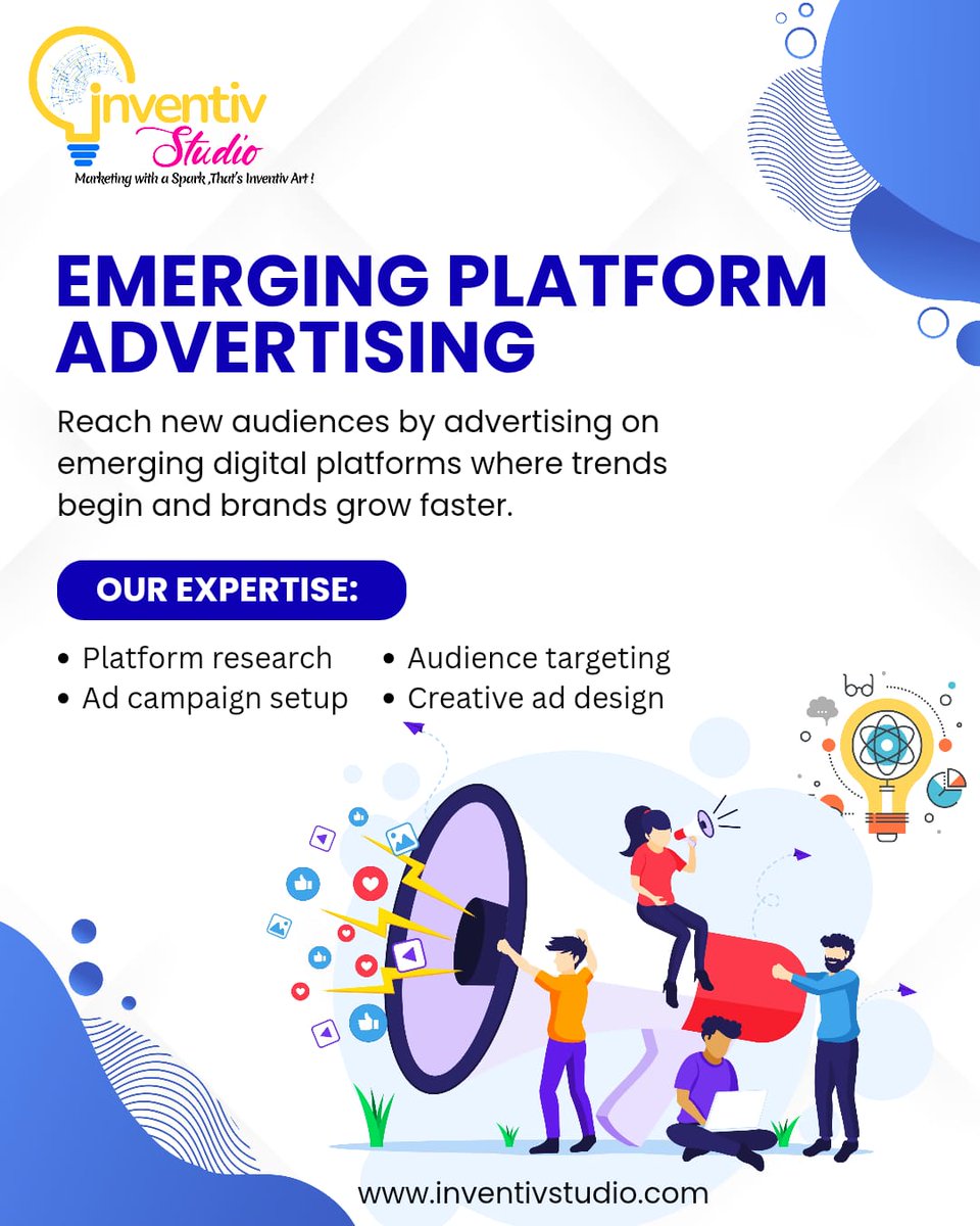 InventivTechno's tweet photo. Emerging platform advertising = platform research + ad setup + audience targeting + creative design. Reach new audiences where trends begin. First movers win attention.

#EmergingPlatforms #FirstMoverAdvantage #AudienceTargeting #InventivStudio https://t.co/AO6G70Etxs