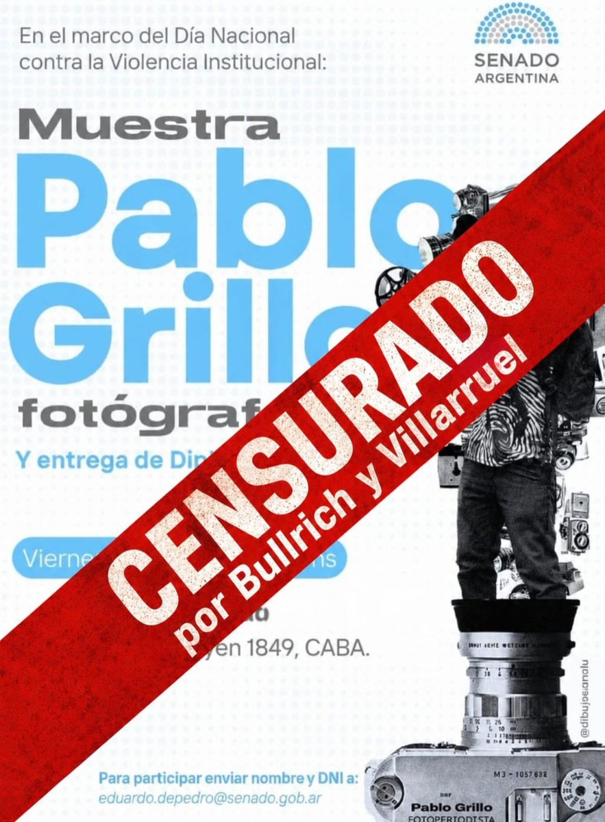 Es La Muestra de que Patricia Bullrich tiene las manos manchadas con Sangre.
#PatriciaBullrichEsResponsable
#ViillaruelEsResponsable
#JusticiaPorPabloGrillo