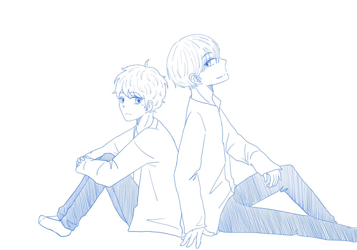 nishimaru_mt's tweet photo. お題
「オリキャラカプ」

 #創作イラスト 
 #創作BL https://t.co/sLOvlXPaHC
