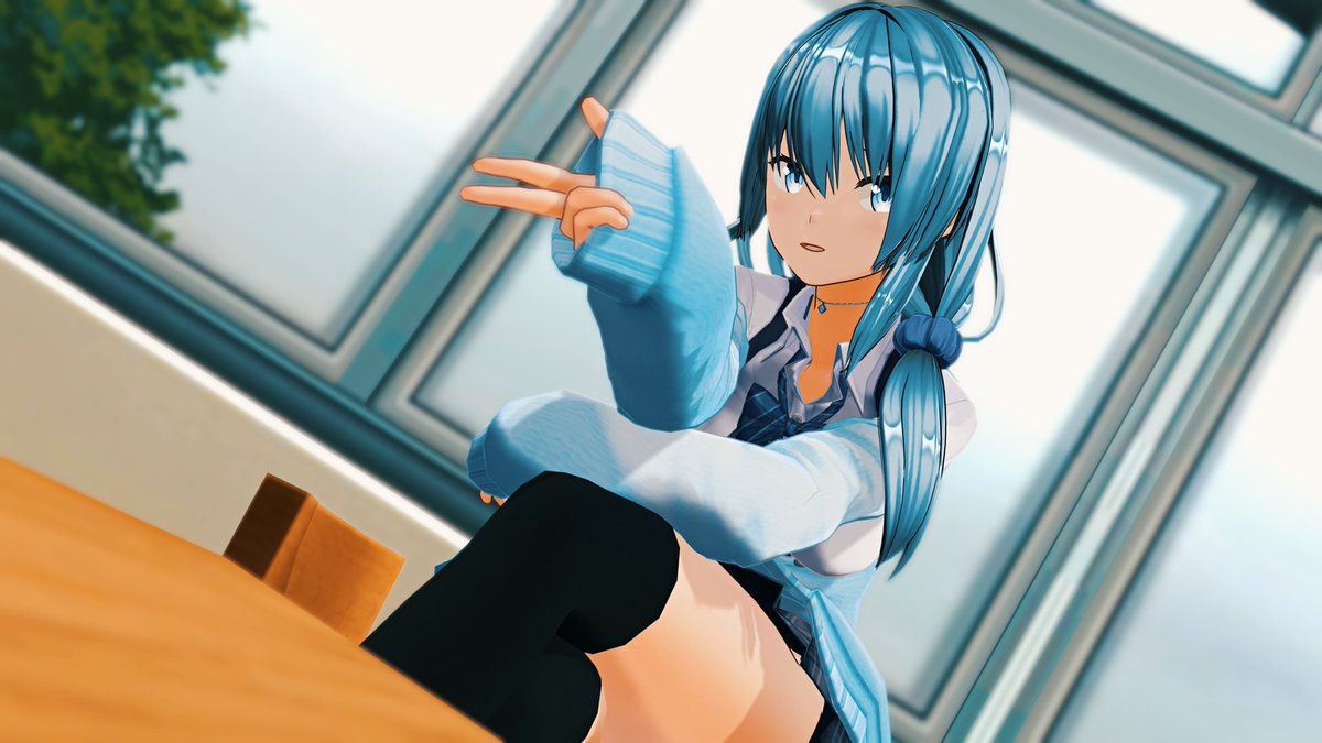 #cm3d版深夜の真剣エディット60分一本勝負
お題から｢青髪」
再掲になりますが、うちの青髪の瑞葵
#COM3D2