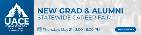 utahalumni's tweet photo. Looking for your next opportunity? 👀

Join us at the annual New Grad &amp; Alumni Statewide Career Fair at the University of Utah, hosted in partnership with the Utah Association of Colleges and Employers.

Your next chapter could start here! https://t.co/KMIB6Oqmyq https://t.co/GmiLxT8ImH