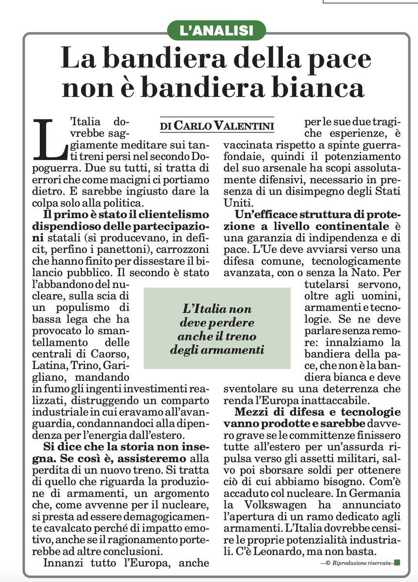 cavalent's tweet photo. #DIFESA #PACE #ARMAMENTI https://t.co/TIcJvtXdTg