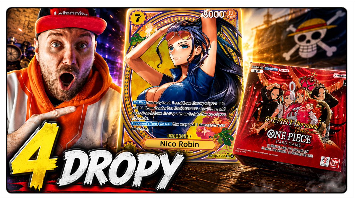 letsgotryYT's tweet photo. Dawno nie otwierałem boosterów One Piece angielskich :) i od razu trafiłem na najlepszą wersję z nich :D
EB-03 z 4 dropami! (link w komentarzu) https://t.co/U4vrF075nR