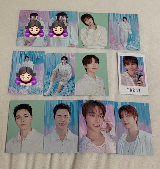 yu07_dk_'s tweet photo. SEVENTEEN セブチ ペンミ YAKUSOKU トレカ 交換

譲: ジョシュア THE8 ミンハオ 　
スングァン バーノン ディノ

求:画像2枚目 💙以外ドギョム
　
n：1の交換も可能です🙆🏻‍♀️
📮希望
5/23.24会場での交換も可能です！
お気軽にお声掛けください🎀 https://t.co/mXGuEmt0pZ