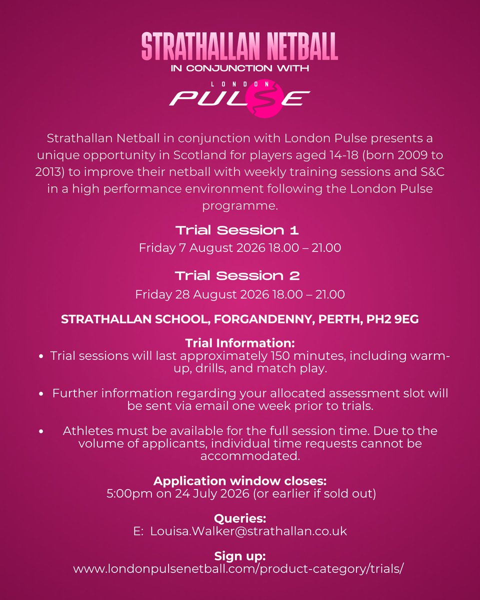 London Pulse Netball Pathway tweet media